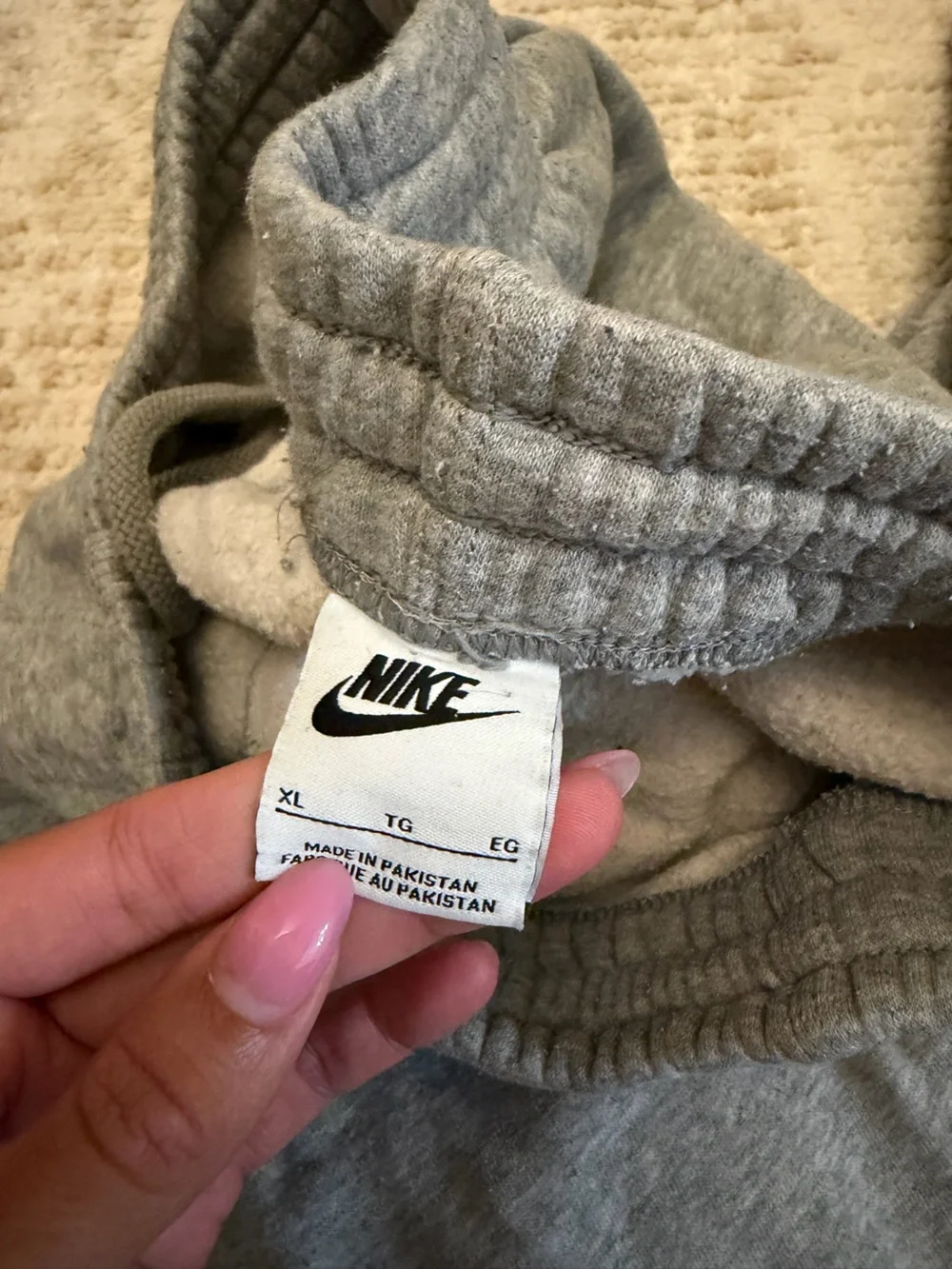 Nike Kids Gray Sweatpants with White Swoosh